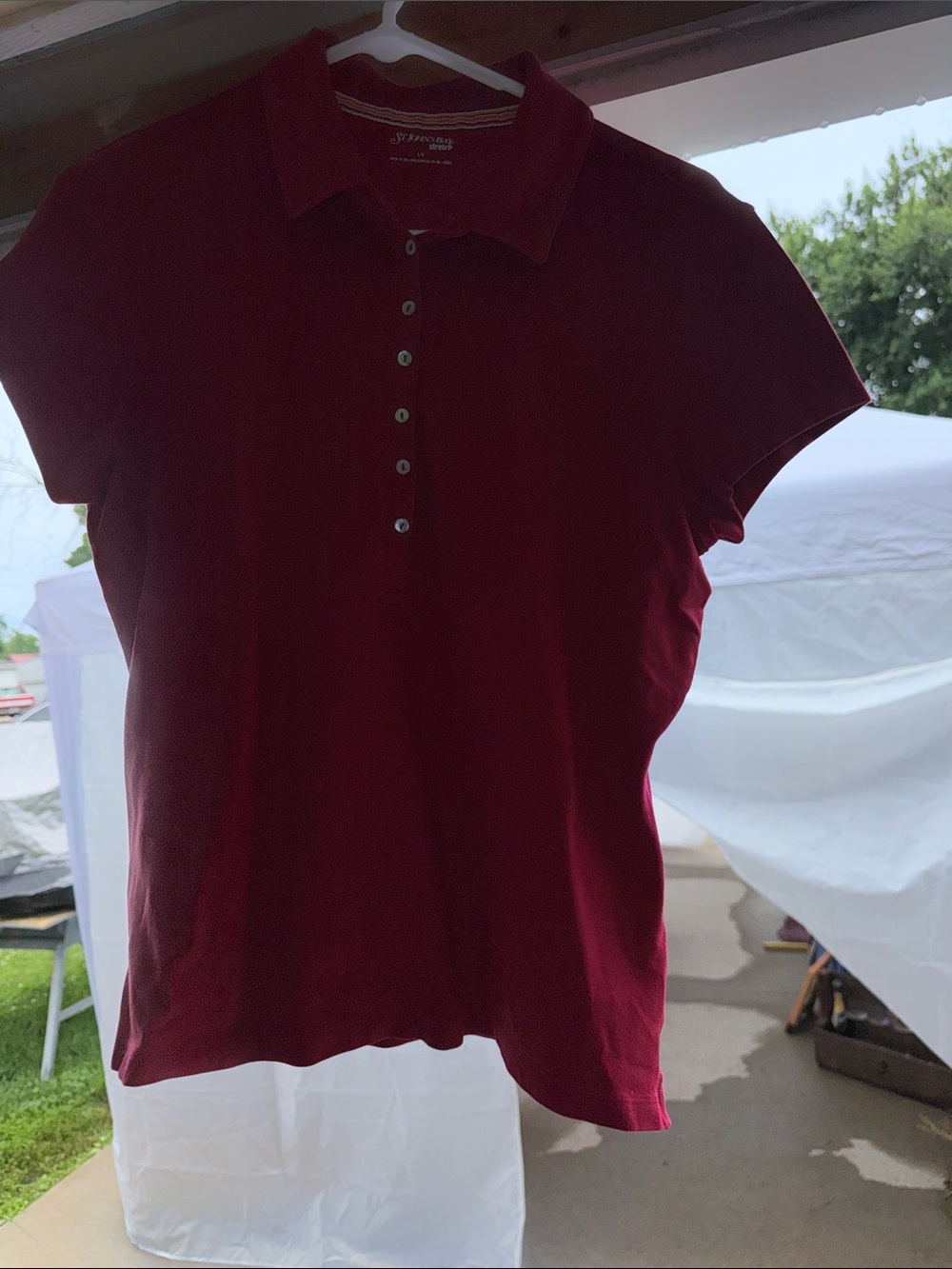 EUC ST. JOHNS BAY WOMENS LARGE & XL BUNDLE OF 8 SHORT SLEEVE POLO’S - Picture 5 of 9
